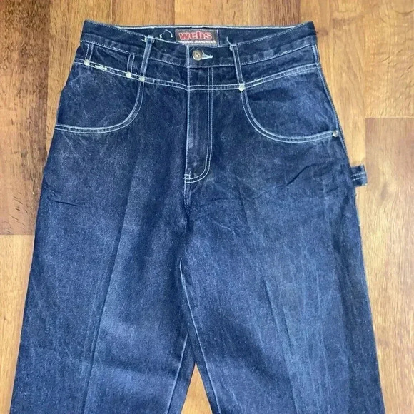 Vintage Webs Original Jeanwear Blue Baggy Jeans Customize Size 20 - Picture 2 of 7
